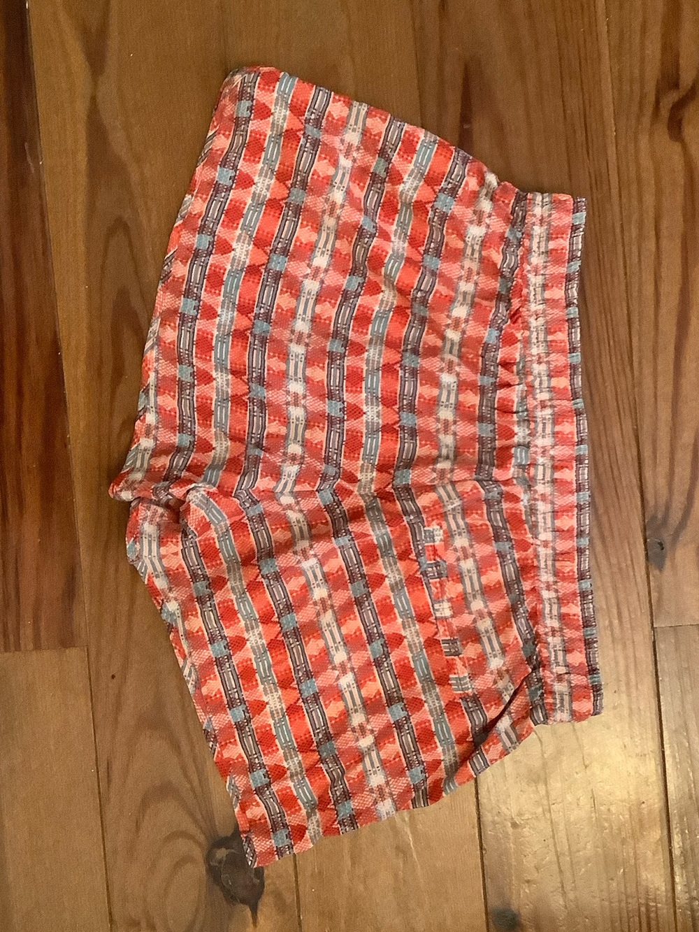 Joie Coral and Gray Striped Cotton Shorts - Picture 4 of 6